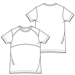 Fashion sewing patterns for T-Shirt 748